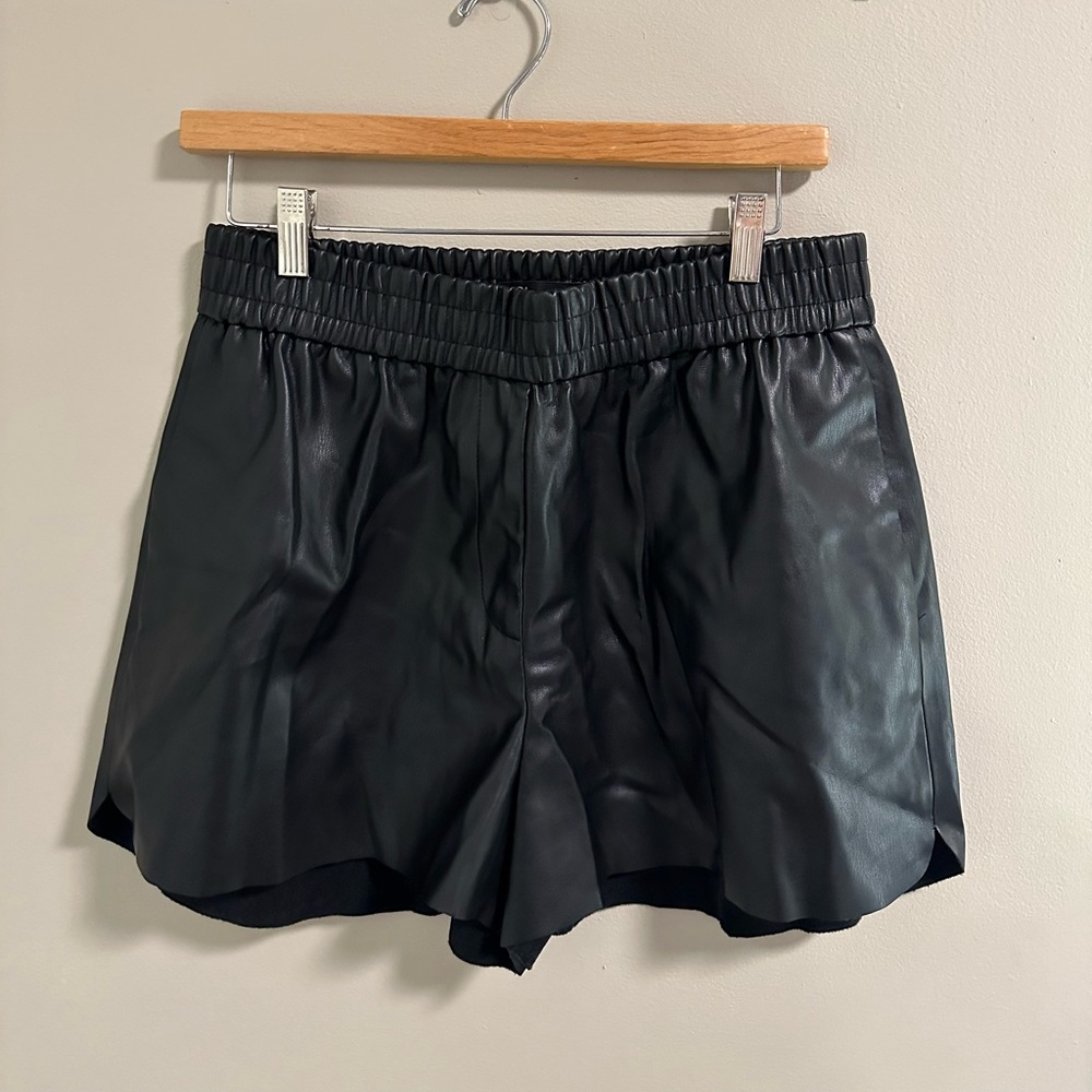 ZARA - Faux leather boxer shorts